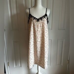 NWT TRISTAN Sleeveless Midi Dress, Lace, Dots, Cream, Medium